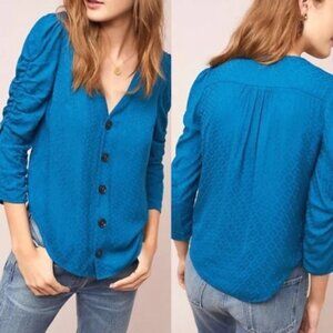 Anthropologie Maeve Women's Jourdain Button Down Blouse NWT Size 4
